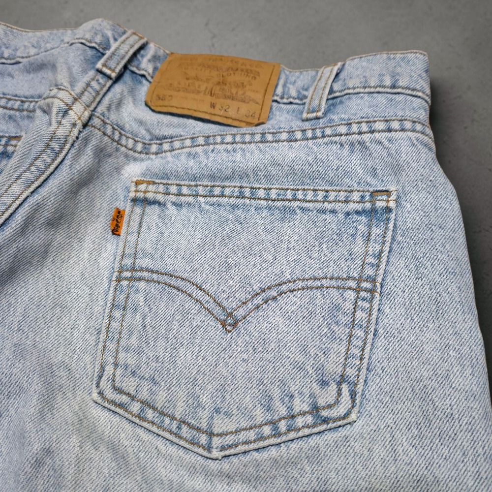 Vintage Levi's 550 Orange Tab Jeans Relaxed Fit 1997 Size 32 x 34 *Fits 31 x 29*